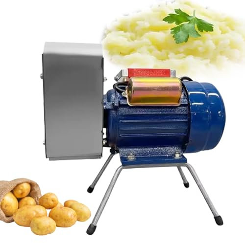 Schiacciapatate elettrico, frulla e frulla, capacità di produzione 20-30 kg/h, schiacciapatate in acciaio inox, con albero di macinazione di precisione e ingranaggi, per purè di patate/purea/frutta