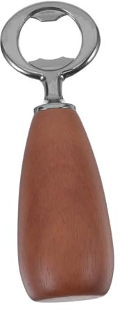 Abridor de Botellas de Bebidas de Madera y Hierro Marrón