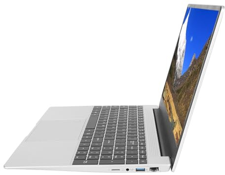 Yunseity Ordinateur Portable Quadro-Core de 15,6 Pouces avec Lecteur d'empreintes Digitales - Ordinateur Portable Graphique Premium pour 11 Pro - Idéal pour Les Réunions de Zoom et la (1T Prise UE)