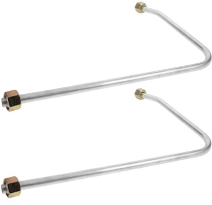 Warmhm Tubo di Scarico in Alluminio Argento per Compressore d Aria 530mm Riduzione del Rumore e Facile Smaltimento dei Gas di Scarto 2 Pezzi per Produzione Industriale