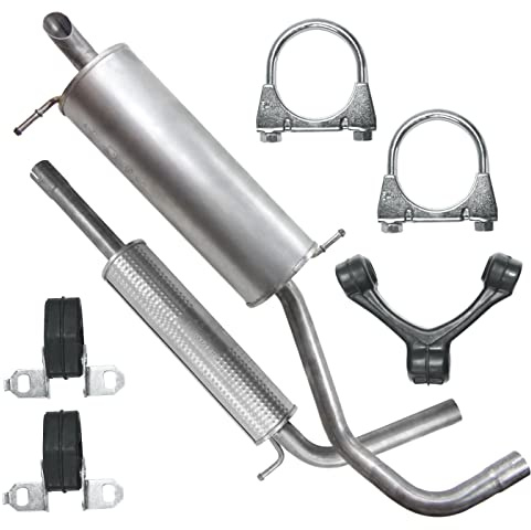 POLMOstrow Auspuff für VW Polo 4 IV 9N 2001-2009 | Mitteltopf und Endtopf, Motoren: 1.4 - 1.4 FSI, Fließheck