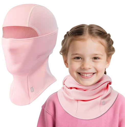 GEAR WEAR Kinder Sturmhaube Winter, Warm Weiches Fleece Winddicht Gesichtsmaske Unter Helm Fahrrad Skimaske für Jungen Mädchen
