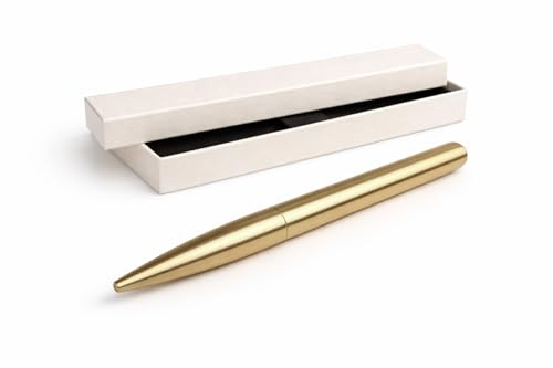 Dany Marcus Schwerer Metall-Kugelschreiber, Gold Matt, Elegantes Design, in Geschenkbox