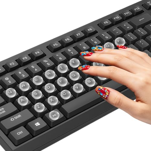 72 Pcs Clear Silicone Raised Keyboard Stickers For Long Nails