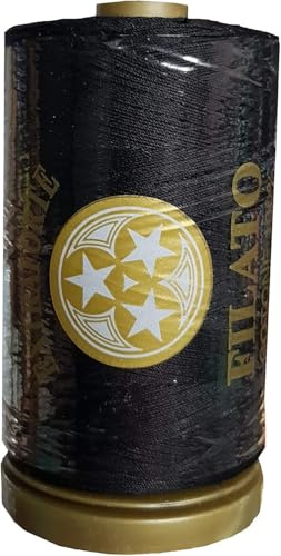 Fili & filati Filo da Cucito TRE STELLE marca ORO Extraforte N50, 1000 Yds (914 mt), Lucido e Resistente, Made in Italy (Nero - 1000yds, 1 Spola)