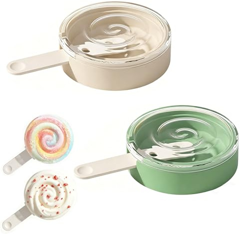 Hayaww Moule À Sucette, Moule À Glace, Popsicle En Silicone Réutilisable Avec Bâtonnets En Bois Pour Jus Yaourt Smoothies Purée Fruits Chocolat Pudding Gelée Compote Diy Glace Maison (A)