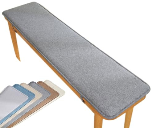 Halkfri utomhusbänk cush 23 sittplatser för uteplats, trädgård, gungstol (mörkgrå, 50 x 130 cm) väderdekoration, dekoration, för heminredning