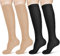 ACWOO Compression Socks for Women & Men, 2 Pairs Graduated Stockings Support, Non-Slip Breathable Flight Socks Running Socks for Sports, Flying, Maternity Pregnancy, Nurses, Travel, Running