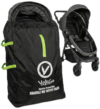 V VOLKGO Kinderwagentasche für Flugzeug, Jogger und Einzelkinderwagen, passend für die meisten Größen, Gate Check Kinderwagentasche, Einzel-Kinderwagen-Reisetasche, Kinderwagen-Abdeckung, langlebig,