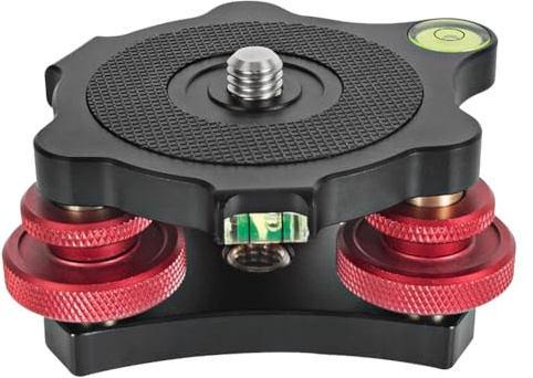 Tagtight Mini Stativkopf Nivellierbasis, Stativkopf- Kugelkopf, DSLR Kamera Nivelliergerät Stativkopfs Nivelliersockel Wasserwaagee, Kamera Kugelkopf für Makro Panoramafotografie