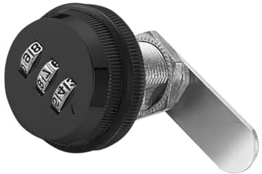 TOP-VIGOR 3 Digit Code Combination Cam Lock, 20mm Password Coded Locks Zinc Alloy Coded Convenient Security Number Lock for Locker Wardrobe Door Filing Cabinet Mailbox Drawer Cupboard, Black