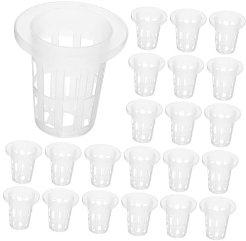 IWOWHERO 100pezzi Cestini per Colture Idroponiche in Plastica Resistente Vaso Rete Slotted per Piante e Verdure Design Ventilato per Radici Sane e Utilizzo Versatile in Casa e Balcone