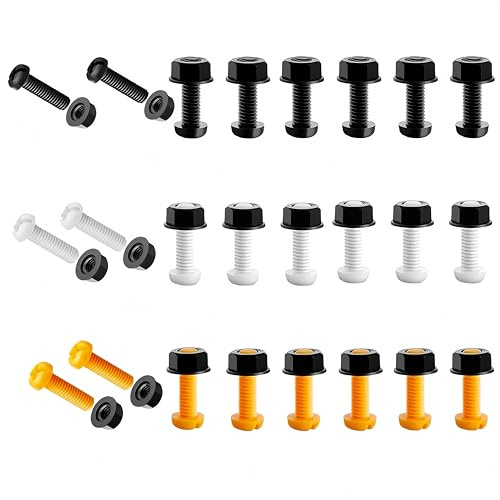 24 Set Plastic License Plate Screws with Nuts, Number Plate Nuts Bolts Fixings, Car License Plate Fixing Fitting Kits for Car, Auto, Motorcycle