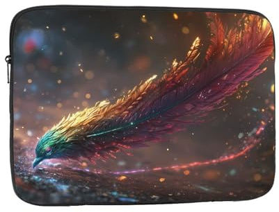 WZYWHJ Strange Feather Pen Picture Housse antichoc pour ordinateur portable 13 pour homme et femme Voyage d'affaires, école, bureau usage quotidien