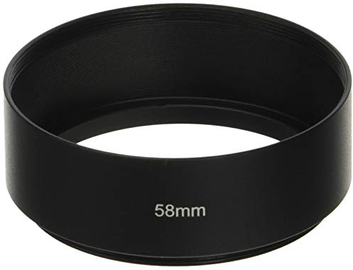FOTGA Screw Mount 58mm Standard Metal Lens Hood for Canon Nikon Pentax Sony Olympus