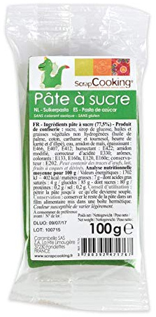 Pâte à sucre vert foncé 100 g