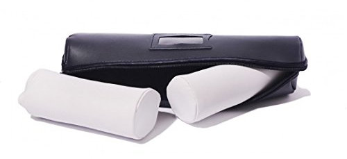 Rotolo professionale per gioielli / CONTENITORE MORBIDO TUBOLARE PER OROLOGI O BRACCIALI - R5T1 (esterno in similpelle nera ed interno ed alette in velluto nero)