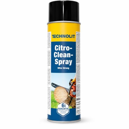 TECHNOLIT Citro Clean Spray Ultra Strong 500ml | Fettlöser | Gegen Klebstoff, Harz, Teer & Graffiti | Rückstandsfrei | Metall, Textil, Motoren