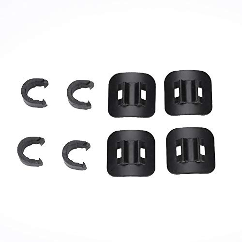 kabelhalter fahrrad,Fahrrad C-Clip Kabelführung, 4 stücke Mountainbike Bremskabel Rohr Guide Shifter Adapter Fahrradrahmen C Schnalle Rotierenden S-Haken Clips für Road