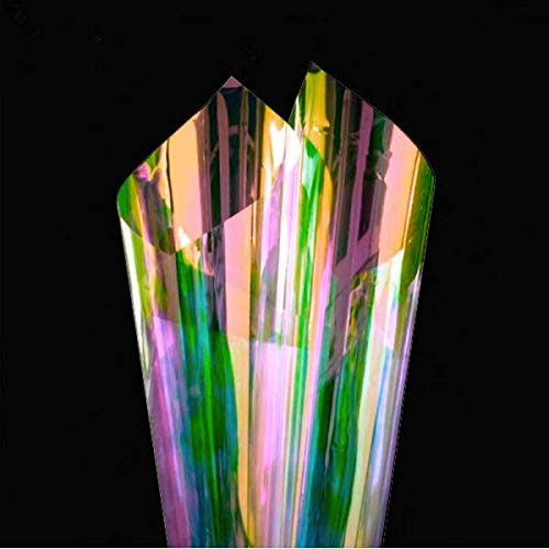 StickersLab - Transparente Folie DICHROIC DICHROICA Klebstoff bogenförmig für Glas mit Farbwechsel 138cm x 3 Metri Chill (Caldo)