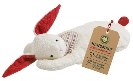 Efie Coussin chauffant en épeautre bio avec foulard, coton bio (kbA), tête garnie de laine de mouton (kbT), coutil amovible, fermeture , fabriqué en Allemagne, certifié GOTS