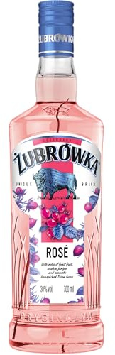Żubrówka Rosé Liqueur 70 cl 32% ABV Crafted for Bright Fruity Serves | A Polish Rosé Liqueur Blending Raspberry, Cranberry and Apple for Bright, Refreshing Flavour