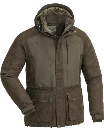 Pinewood Herren Abisko Småland 2.0 Jagd Jacke - Jagdjacke Herren - wind- und wasserdicht - bequeme Passform mit abnehmbarer Kapuze und anderen praktischen Details