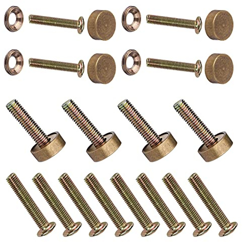 INCREWAY Lot de 8 vis décoratives M5 (12 mm) avec rondelles