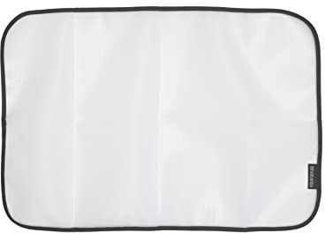 Brabantia - Protective Ironing Cloth - Transparent Mesh - for Delicate Fabrics - for Silk, Nylon, Corduroy, Velvet & Textured Fabrics - Prevents Shiny Marks - Laundry Accessory - White - 40 x 60 cm