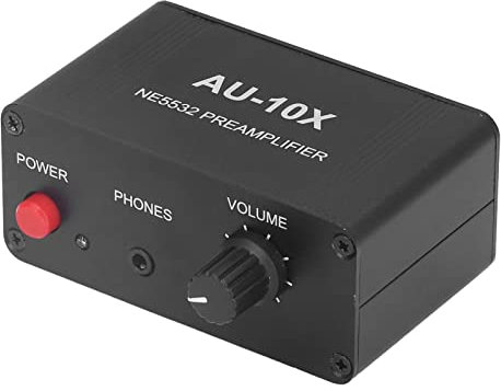 Bewinner Portable Headphone Amplifier, 20dB Stereo HiFi Headphone Earphone Amp with Volume Control, Headphone Amp with 3.5MM Headphone RCA Input Output, Noise Reduction