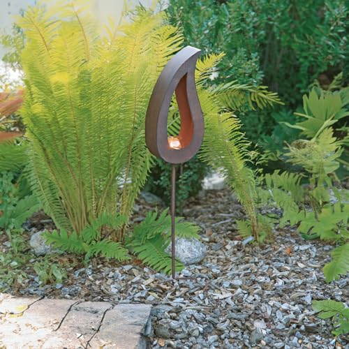 XXL Gartendeko Teelichthalter Windlicht Tropfen Herbst Winter Balkon Terrasse