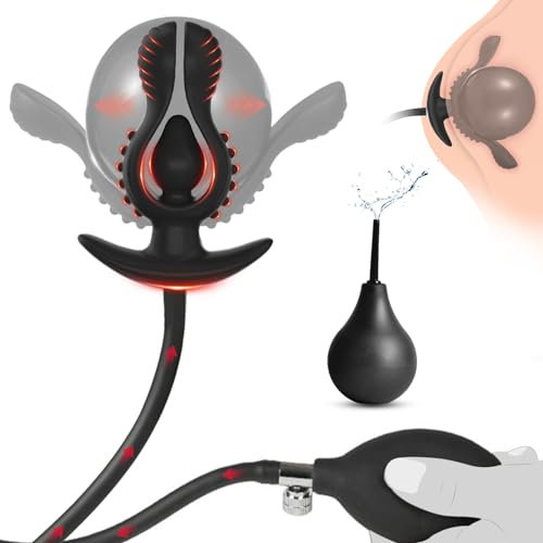 2024-Neu Aufblasbar Anal Plug & Analdusche Frau Herr,Buttplug Analplug für Männer Frauen Anfänger,Butt Plug Anal Dildo Analkugeln Anal Spreizer,Analdusche für Analverkehr,Einlauf zur Darmreinigung