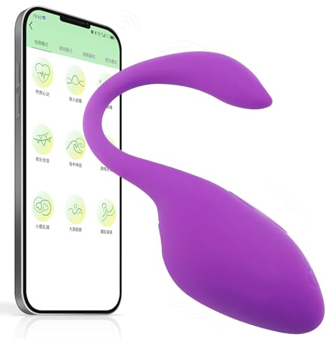 PINTLE Mini Vibrator mit APP-Fernbedienung 10 Modi - Vibro Ei - G-Punkt- und klitors Stimulation - Vibratorei für Frauen Paare Leise Sexspielzeug Set - Erotik Toy für Damen, Herren (Lila)
