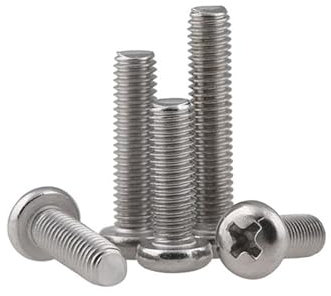 5/10 Stück M5 M6 M8 M10 GB818 304 Edelstahl Kreuzschlitz Rundkopf Maschinenschraube Länge 6–100 mm (Color : 16mm, Size : M6(10pcs))