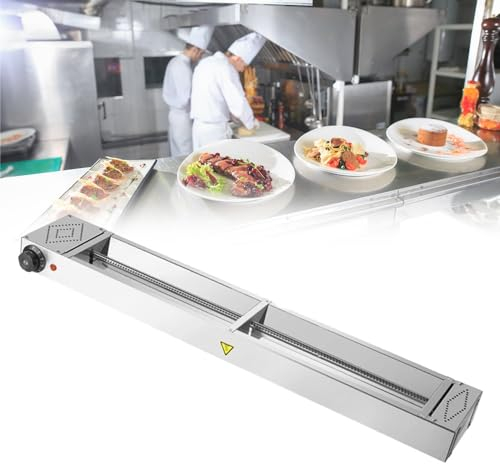 Scaldavivande da Tavolo Scaldapiatti con Lampada Riscaldante per Server da Buffet sospeso in Acciaio Inossidabile 30-85 ℃ per Tavolo Cucina Casa(150cm)