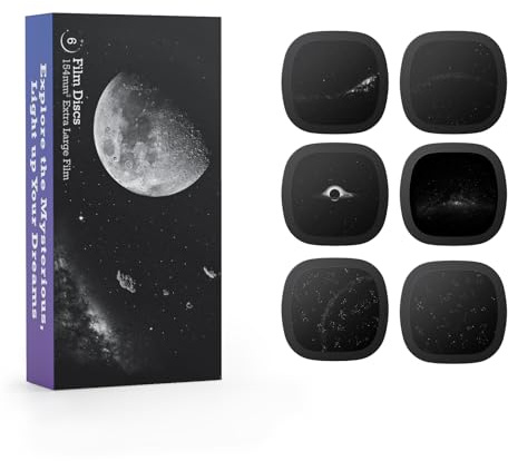 Disques Réalistes - Disques pour Ainael Galaxy Projecteur, Diapositives 5k Ultra HD pour Planétarium Domestique, Jeu de 6 Disques sans Projecteur (Galaxy)