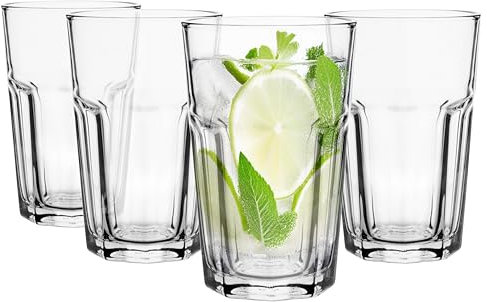Glasmark KROSNO, 270 ml, lot de 4, s à long drink, s à boire, highball, s à eau, cocktail, s à Caipirinha, parfaits pour la maison, les restaurants et les fêtes