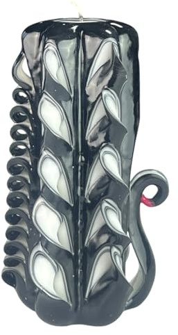 Candela di Design Fatta a Mano, Candela Decorativa Inodore Ø9.5 x h22 cm, Candela Cilindrica a Combustione Lunga 126 ore, Stoppini in Cotone Senza Fumo, Decorazione Domestica Ideale e Regalo Versatile