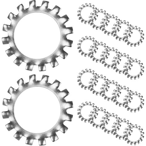 BOUMVID Rondelle Esterne di Bloccaggio Denti a Stella M3 x 6mm, 30 Pezzi Dente Rondella di Bloccaggio in Acciaio Inossidabile 304, Rondella di sicurezza Seghettate, Rondelle Seghettate