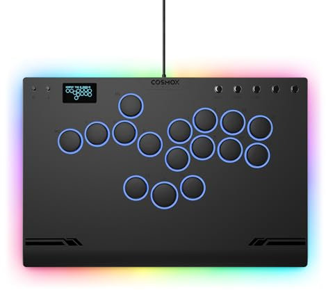 Haute42 - Palo de arcade sin palanca: Palo de arcada sin palanca de aluminio M Ultra con botón de bloqueo e iluminación RGB, controlador de arcade Street Fight para PC/PS3/PS4/Switch, interruptor de