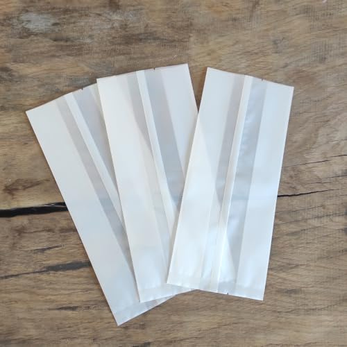 Sacchetti per alimenti trasparenti, termosaldabili compostabili opachi 10x24 cm 100 pz