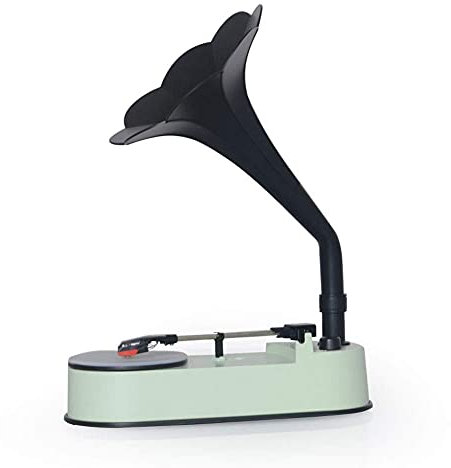 JFNHUTL Gramophone, Tourne-Disque rétro avec Haut-Parleur à pavillon pour disques 33/45 TR/Min, Mini Gramophone prenant en Charge la Lecture Bluetooth, Orange