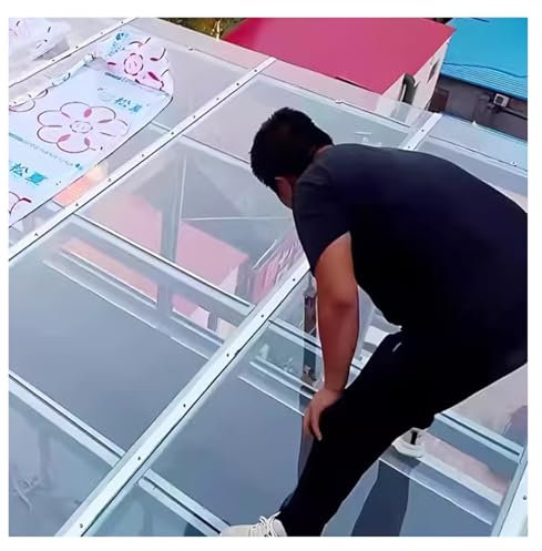Polycarbonat-Dachplatten für Gewächshäuser und Schuppen, transparente Kunststoffplatten mit wasserdichtem und UV-Schutz, leicht zu schneiden und zu biegen, 1,6 x 6 m