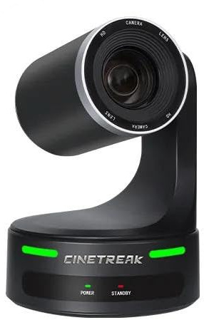 CINETREAK CT-PT20 PTZ-Kamera: 20x optischer Zoom, 1080p60 HD, H.265-Kodierung, HDMI/3G-SDI/USB, PoE-Stromversorgung. Automatisches Tracking & 200 Voreinstellungen für Streaming/Überwachung