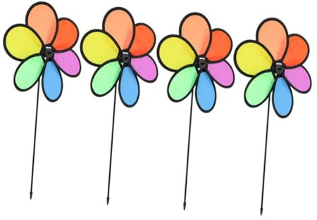 SUPVOX 4pezzi Mulino Vento Per Giardino Decorazione Mulino Vento Girandole Fiori Ruote Eoliche Girandole Girasoli Per Feste Per Feste All
