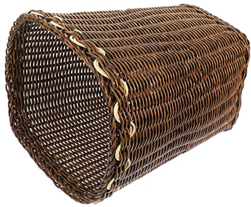 LALAFINA Corbeille Tissée Multifonctionnelle pour Bureau et Maison Poubelle de Table et Pratique Panier Décoratif Tressé Rangement Chic pour Déchets et Accessoires