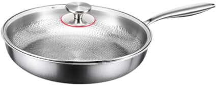 perfk Sartén Antiadherente, Olla, Utensilios de Cocina, Plancha Multiusos para el hogar con Tapa para saltear, Asar, Hornear, guisar y Hacer Picnic.