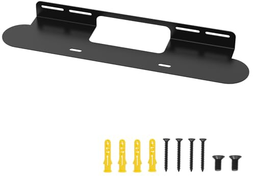 HuhWafee Support de barre de son pour Sonos Beam, support mural compatible avec Gen 1 et Gen 2, Sonos Beam Sound Bar Support de montage sous TV, avec tout le matériel de montage nécessaire, supports