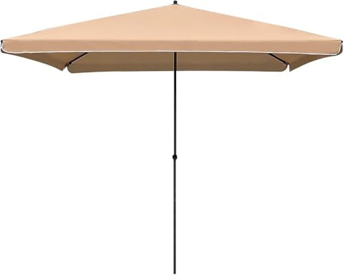 Grand parasol rectangulaire d'extérieur avec ascenseur pour terrasse et piscine, pour jardin, terrasse, cour, plage (base non incluse)