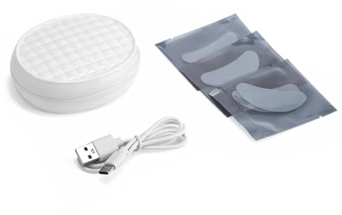 Oiqippnbv Massager di Occhi Chiari Rossi con EMS Dispositivo per la Cura Degli Occhi Anti-Invecchiamento Eye Ringiovanimento Dei Cuscinetti